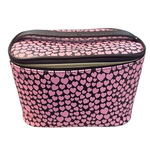 Dabney Lee Heart Print Travel Makeup Case Cosmetic Organizer NWOT